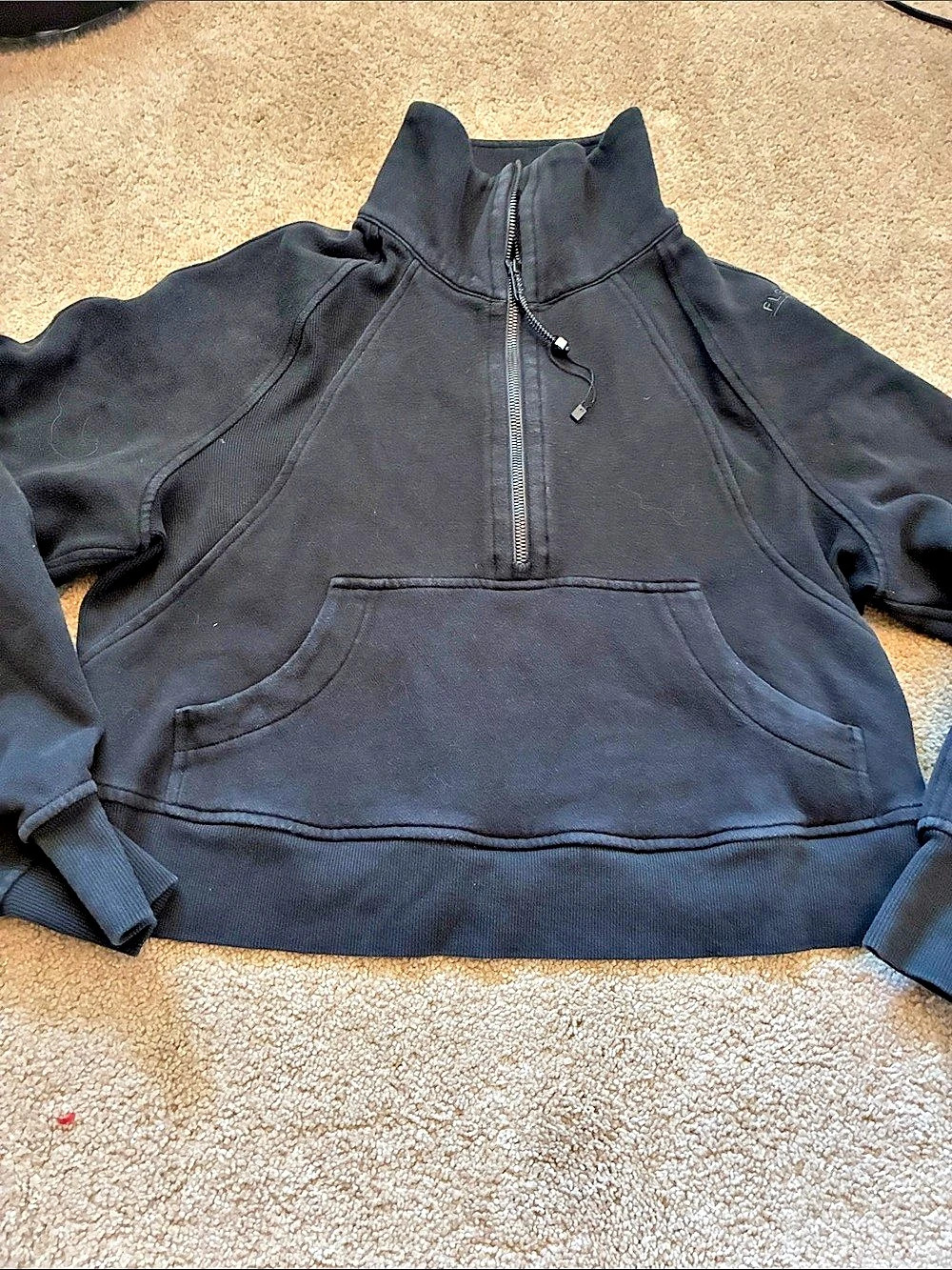 Lululemon Scuba Oversized Funnel-Neck Half-Zip Sweatshirt Black XS/S